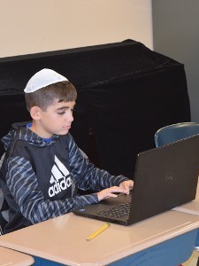 Young Man Learning Hebrew